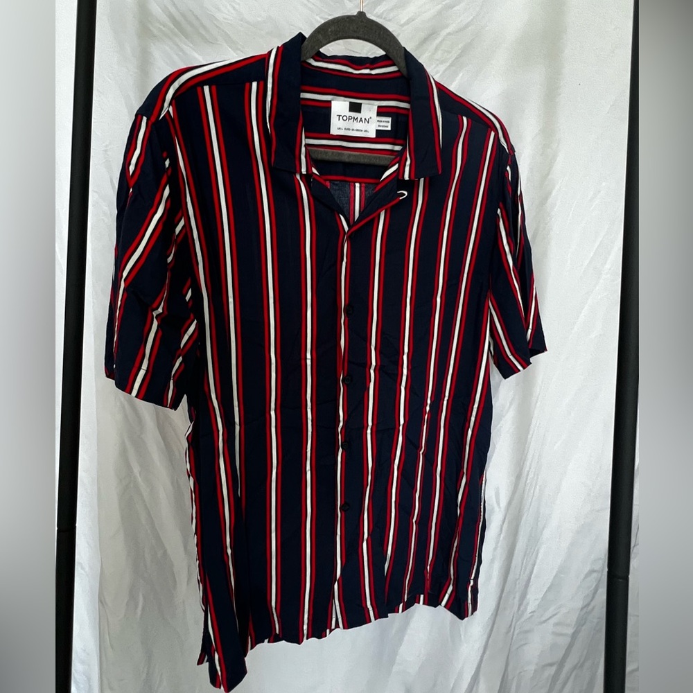 Topman casual short sleeve button up size L
